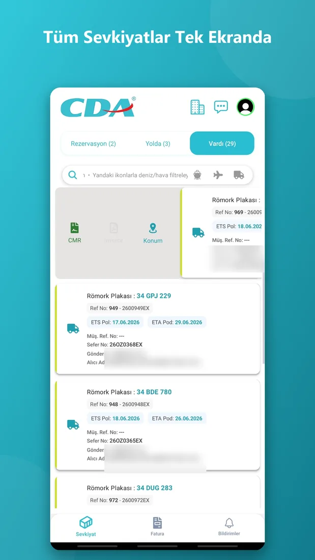 CDA Lojistik screenshot