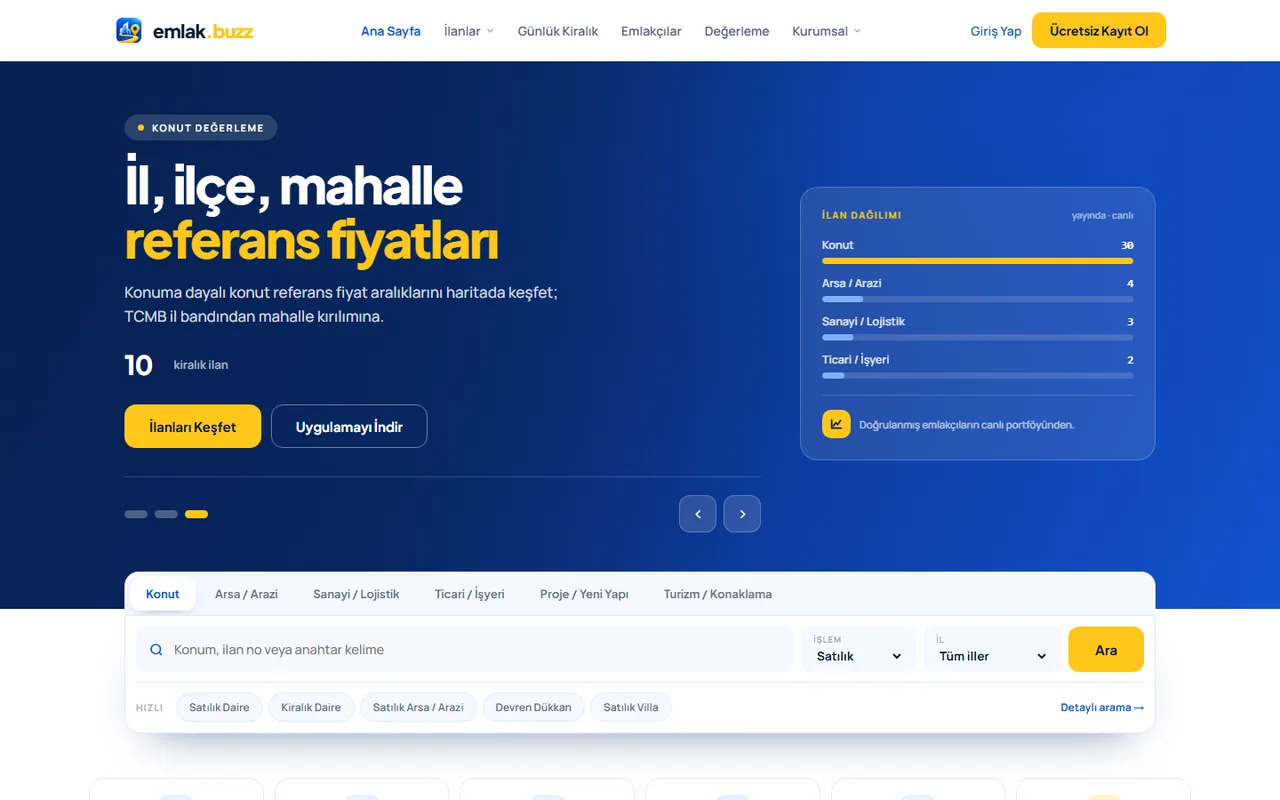 emlak.buzz website homepage