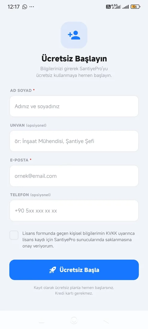 لقطة شاشة من Şantiyepro